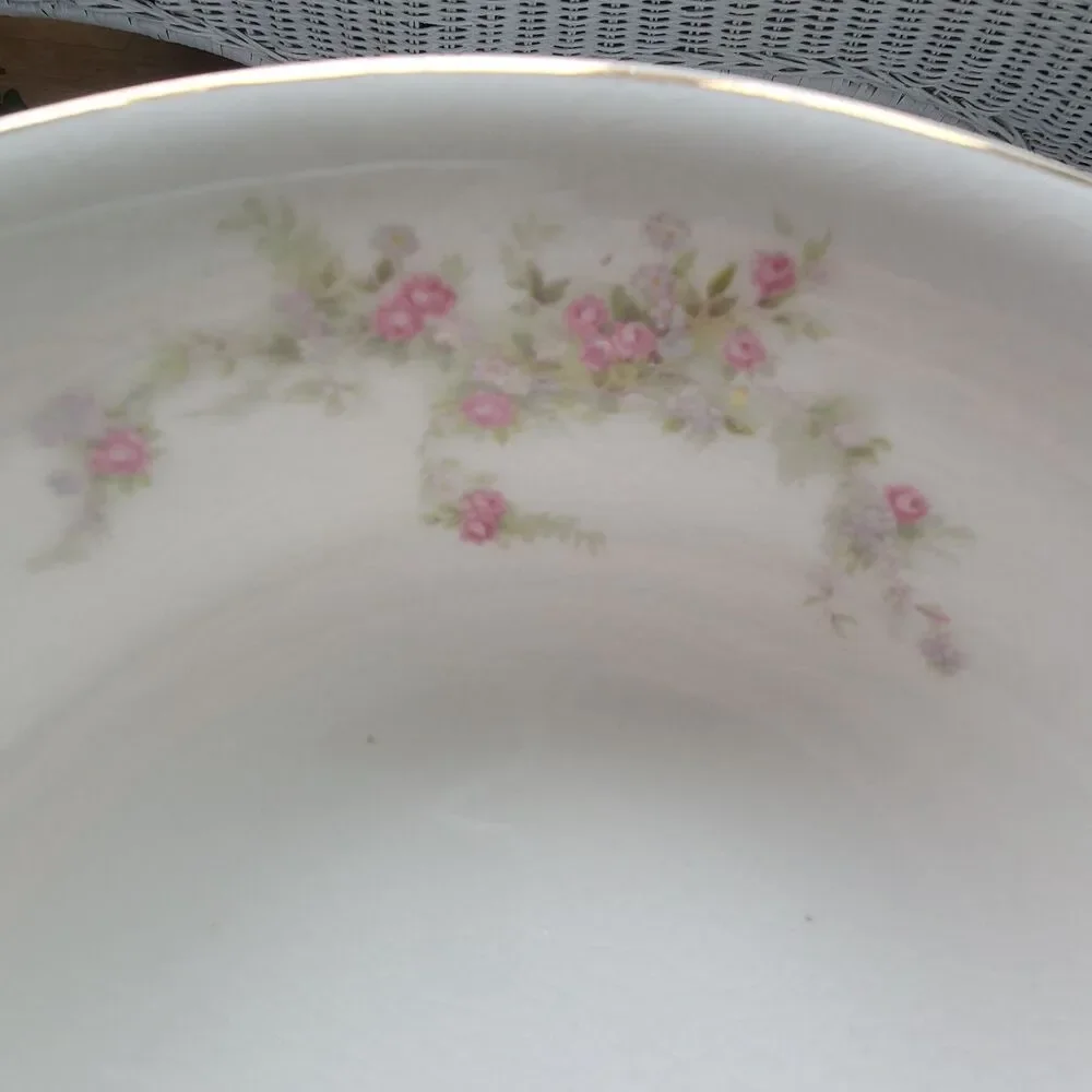 Vintage Crooksville China Co. Vegetable Serving Bowls CRO386 CRO266 Rose Swags
